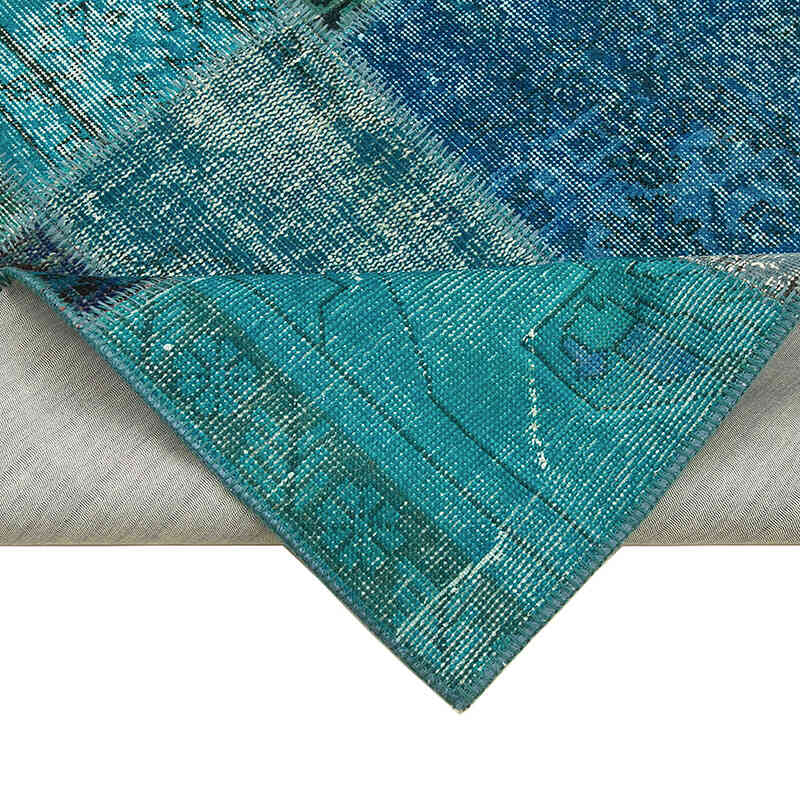 Patchwork Hand-Knotted Turkish Rug - 5' 7" x 7' 11" (67" x 95") - K0063868
