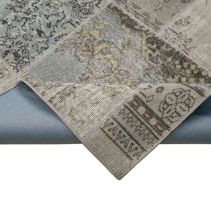 Patchwork Hand-Knotted Turkish Rug - 5' 8" x 8'  (68" x 96") - K0063869