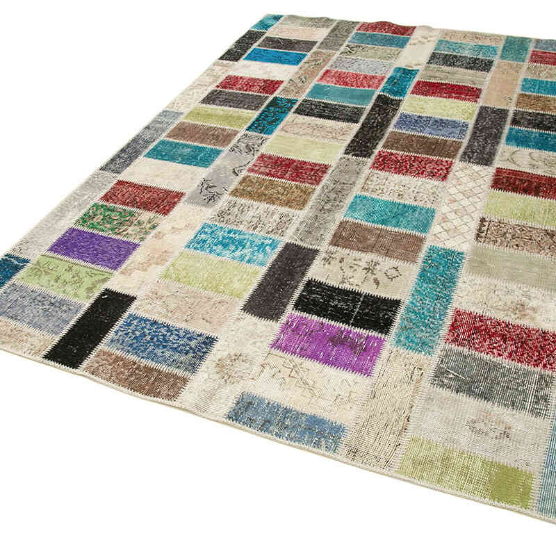 Patchwork El Dokuma Halı - 178 cm x 246 cm - K0063874