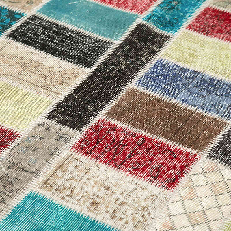Patchwork El Dokuma Halı - 178 cm x 246 cm - K0063874