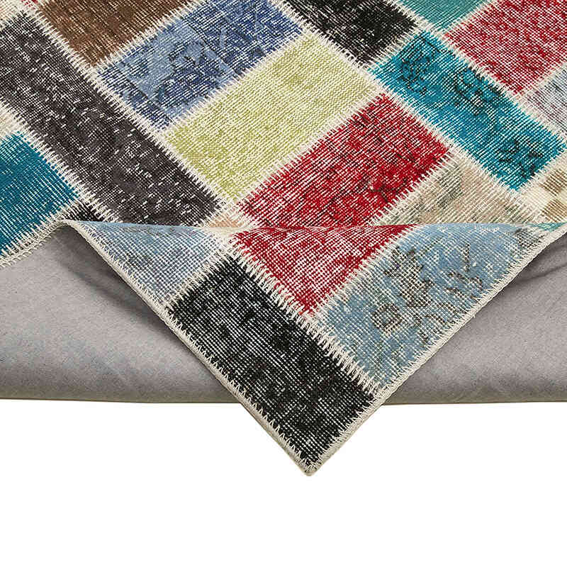 Patchwork El Dokuma Halı - 178 cm x 246 cm - K0063874