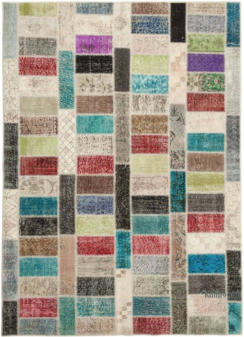 Patchwork El Dokuma Halı - 178 cm x 246 cm - K0063874