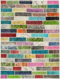 Patchwork El Dokuma Halı - 172 cm x 227 cm