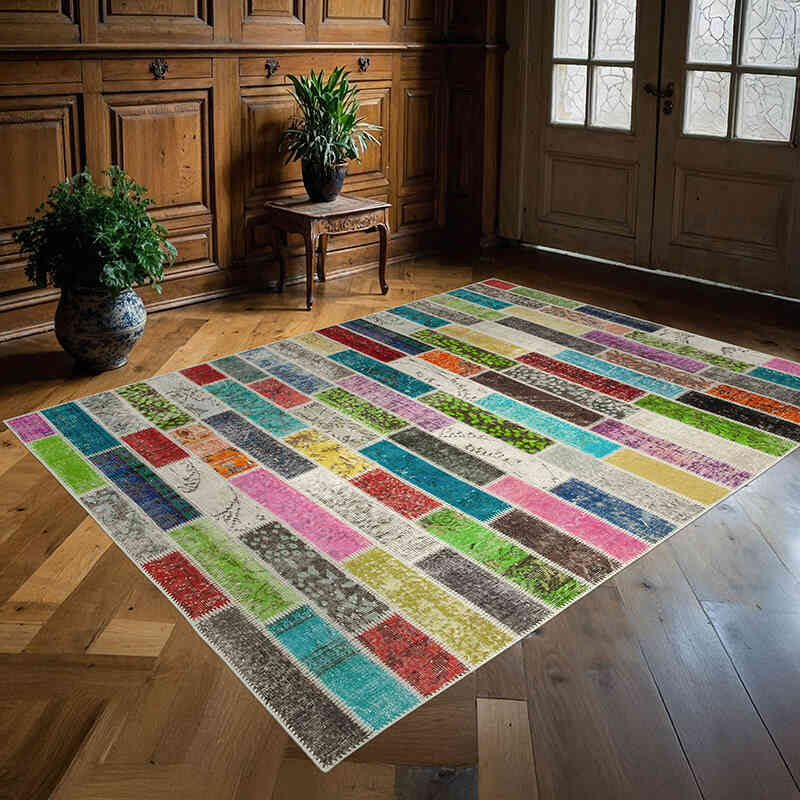 Alfombra Turca de Retazos - 172 cm x 227 cm - K0063875