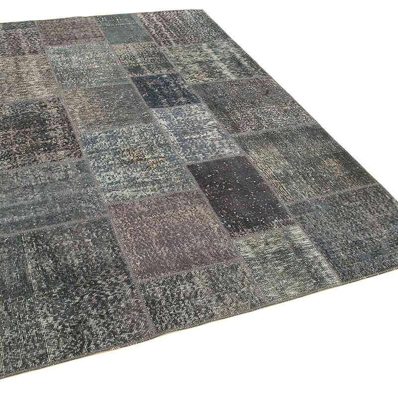 Patchwork Hand-Knotted Turkish Rug - 5' 7" x 7' 11" (67" x 95") - K0063876