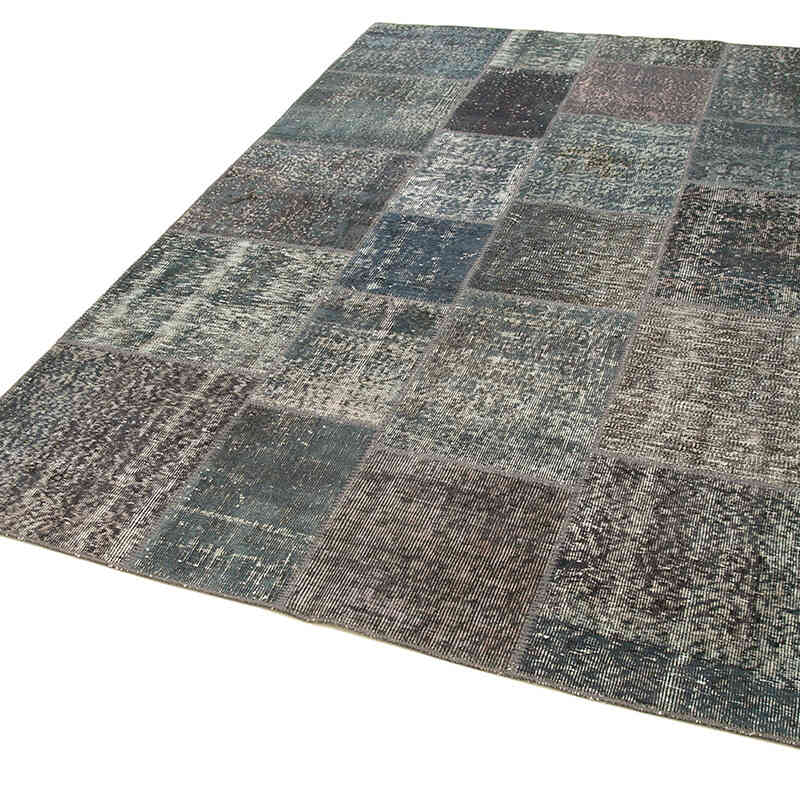 Patchwork Hand-Knotted Turkish Rug - 5' 7" x 7' 11" (67" x 95") - K0063876