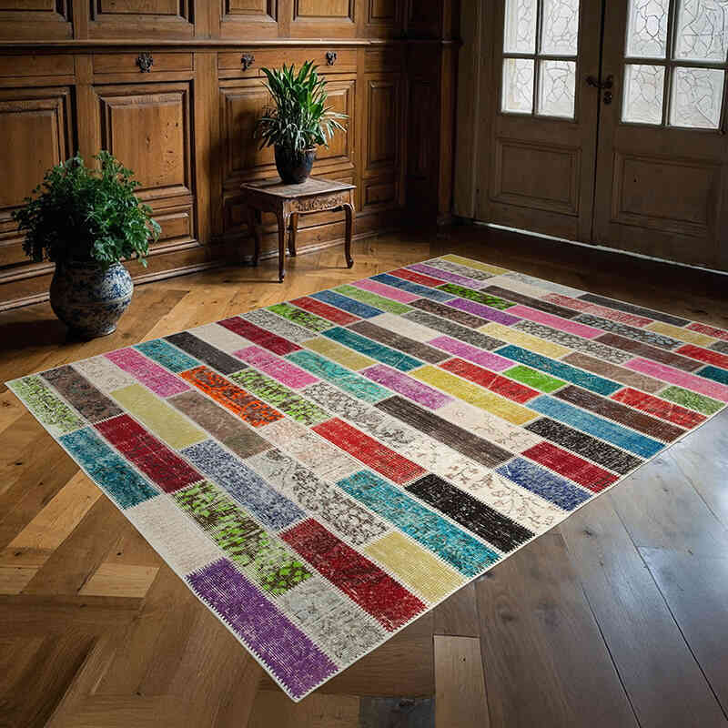 Alfombra Turca de Retazos - 176 cm x 227 cm - K0063881