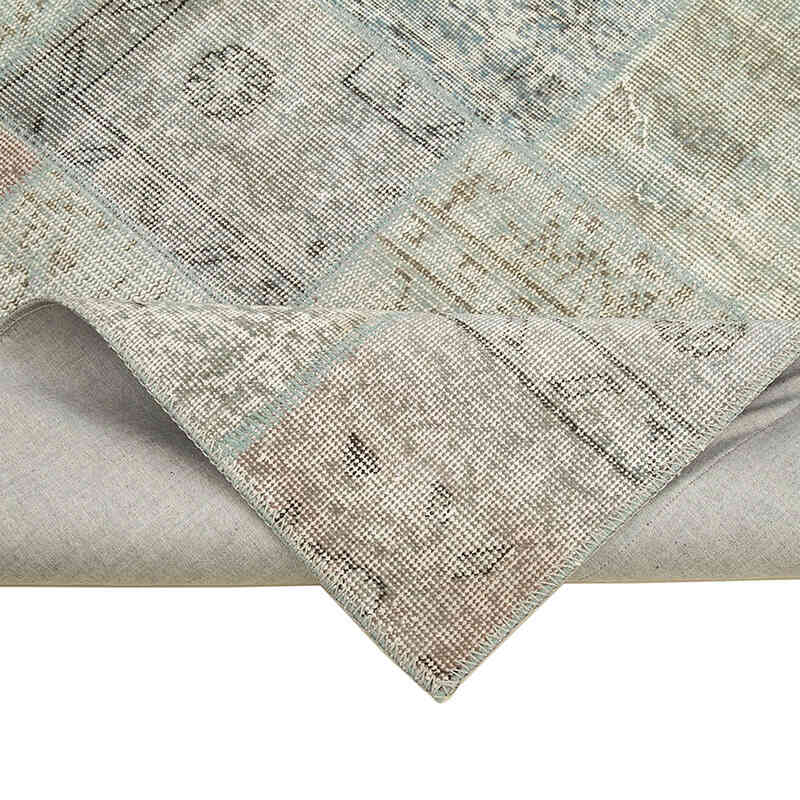 Patchwork Hand-Knotted Turkish Rug - 5' 7" x 7' 10" (67" x 94") - K0063882