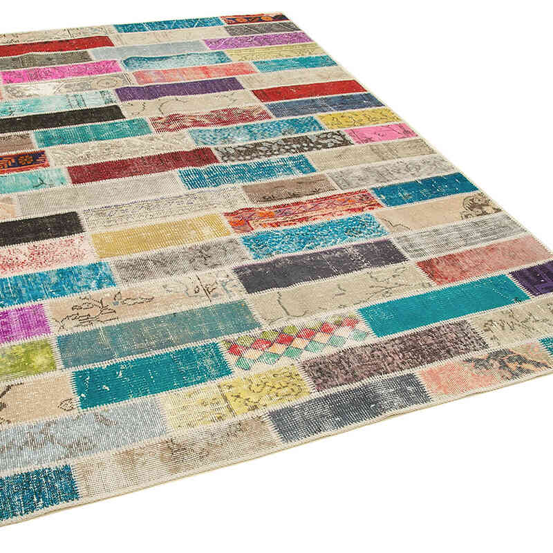Patchwork El Dokuma Halı - 170 cm x 237 cm - K0063883