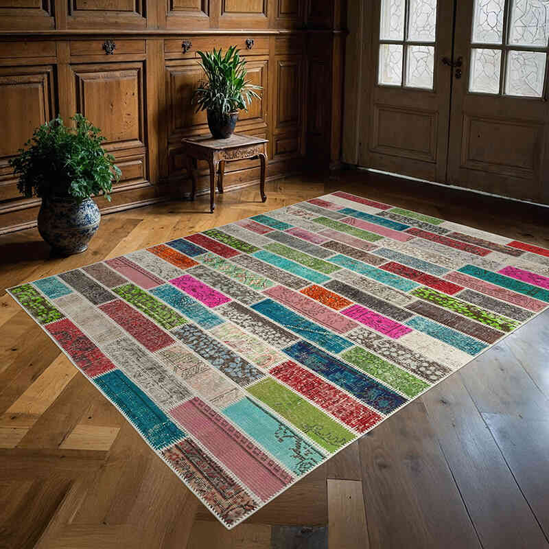 Alfombra Turca de Retazos - 173 cm x 228 cm - K0063884