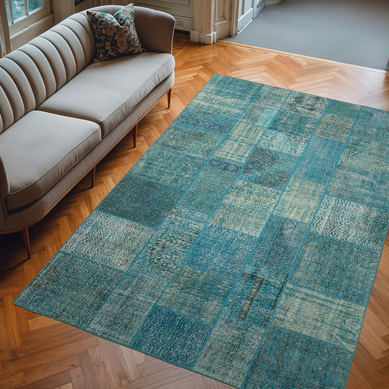 Patchwork El Dokuma Halı - 200 cm x 297 cm - K0063891