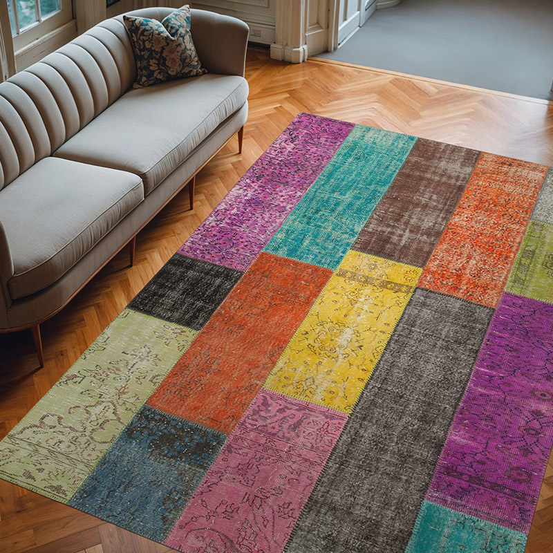 Alfombra Turca de Retazos - 202 cm x 276 cm - K0063900
