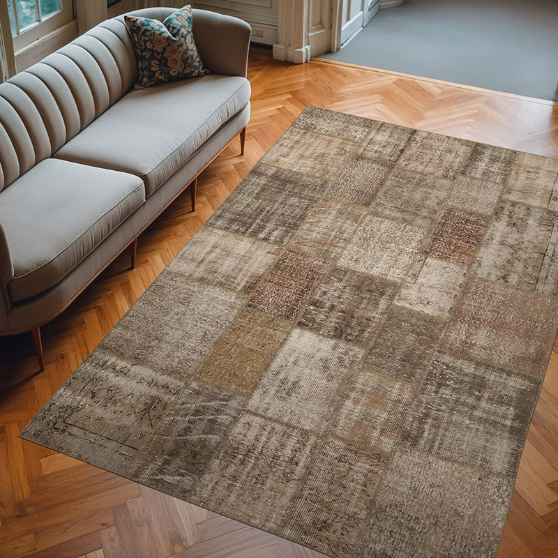 Patchwork El Dokuma Halı - 203 cm x 303 cm - K0063908