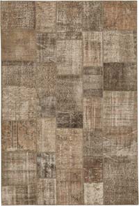Patchwork Hand-Knotted Turkish Rug - 6' 8" x 9' 11" (80" x 119")