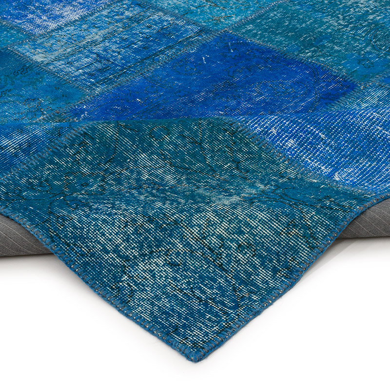 Patchwork Hand-Knotted Turkish Rug - 6' 9" x 9' 9" (81" x 117") - K0063910
