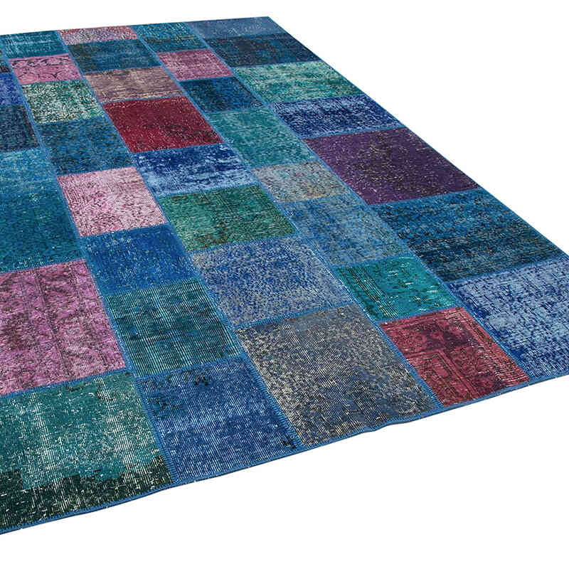 Púrpura Alfombra Turca de Retazos - 202 cm x 300 cm - K0063914
