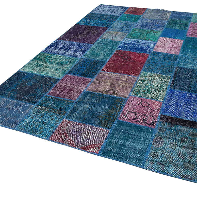 Púrpura Alfombra Turca de Retazos - 202 cm x 300 cm - K0063914