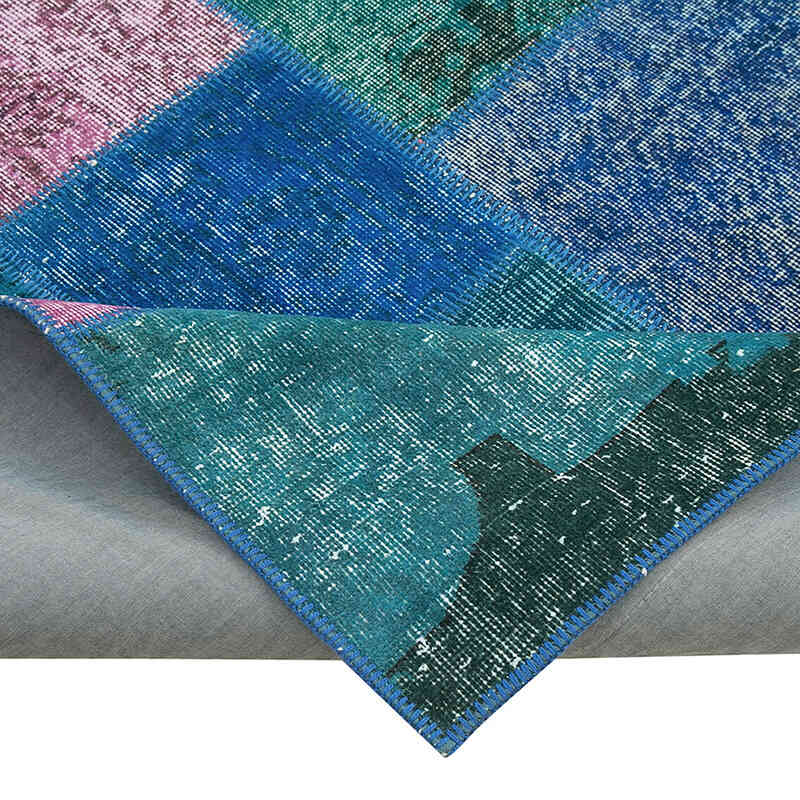 Púrpura Alfombra Turca de Retazos - 202 cm x 300 cm - K0063914