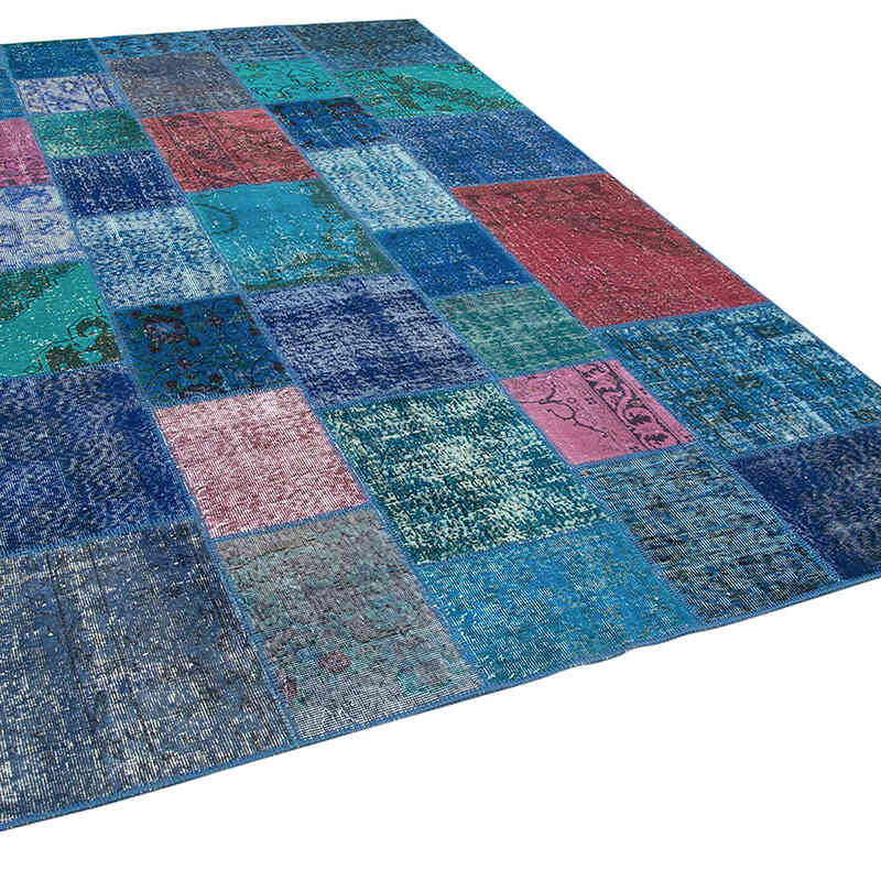 Púrpura Alfombra Turca de Retazos - 203 cm x 300 cm - K0063920