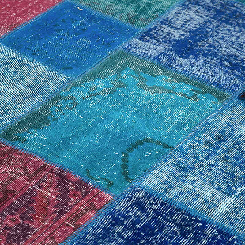 Púrpura Alfombra Turca de Retazos - 203 cm x 300 cm - K0063920