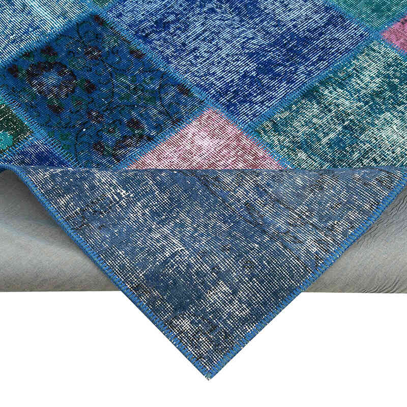 Púrpura Alfombra Turca de Retazos - 203 cm x 300 cm - K0063920