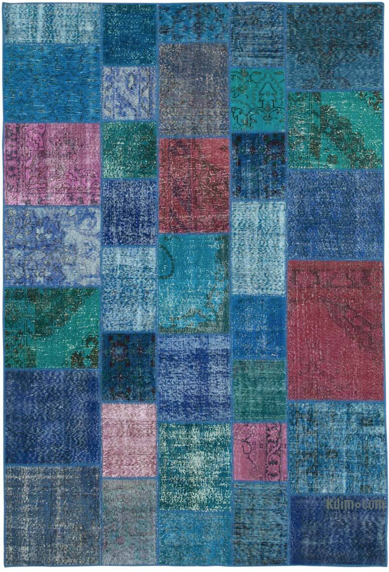 Púrpura Alfombra Turca de Retazos - 203 cm x 300 cm - K0063920