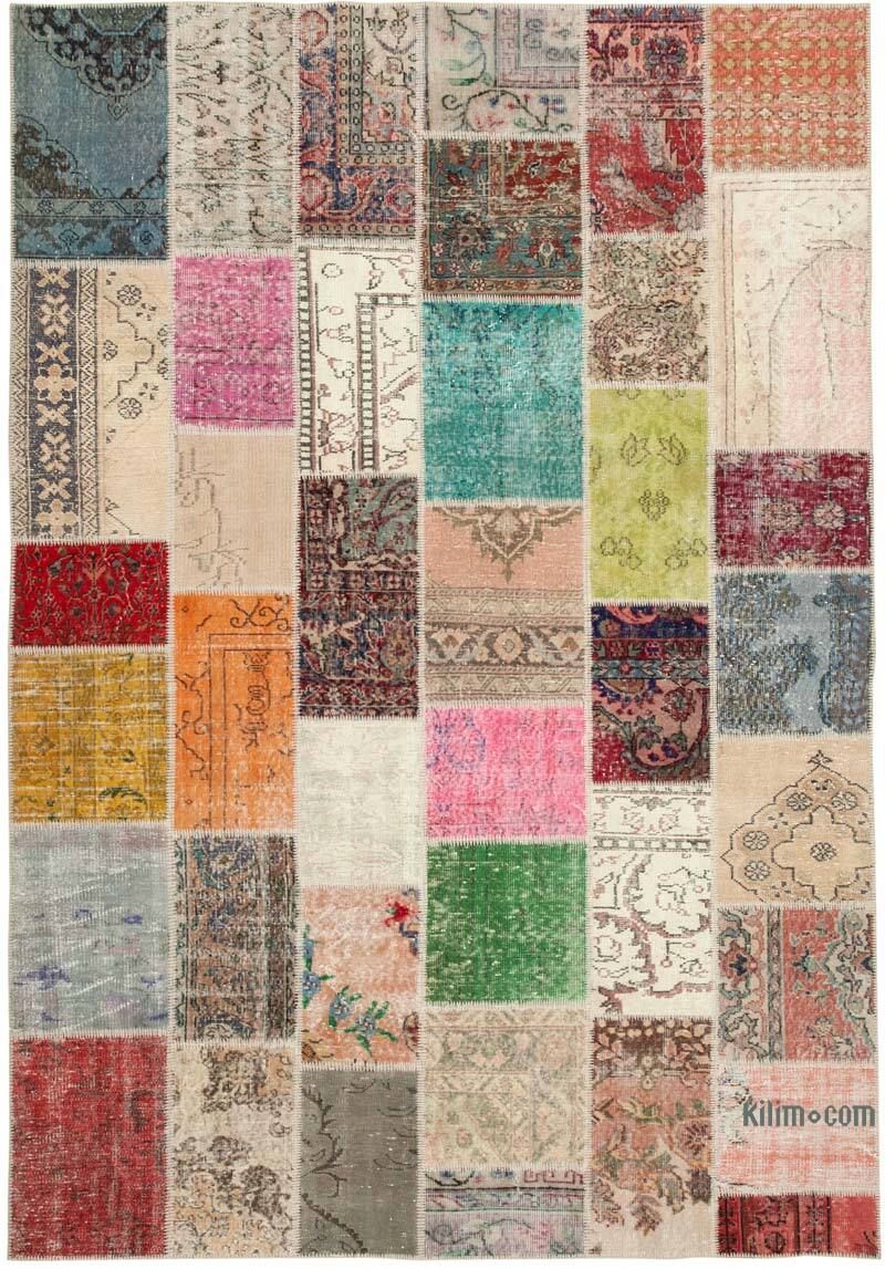 Patchwork El Dokuma Halı - 209 cm x 298 cm - K0063927