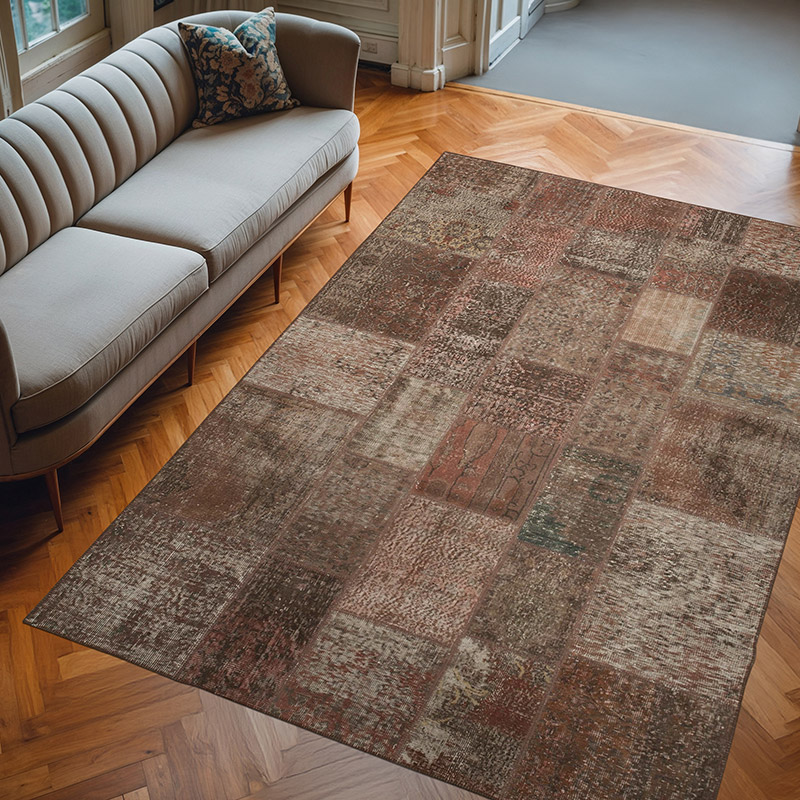 Patchwork El Dokuma Halı - 203 cm x 300 cm - K0063928