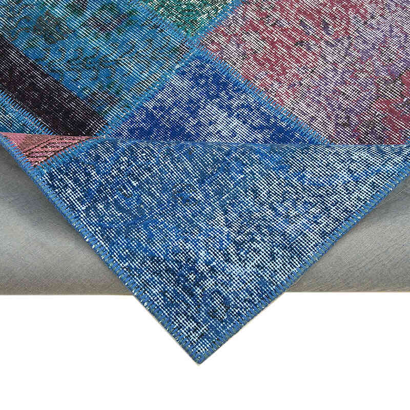 Púrpura Alfombra Turca de Retazos - 203 cm x 300 cm - K0063929