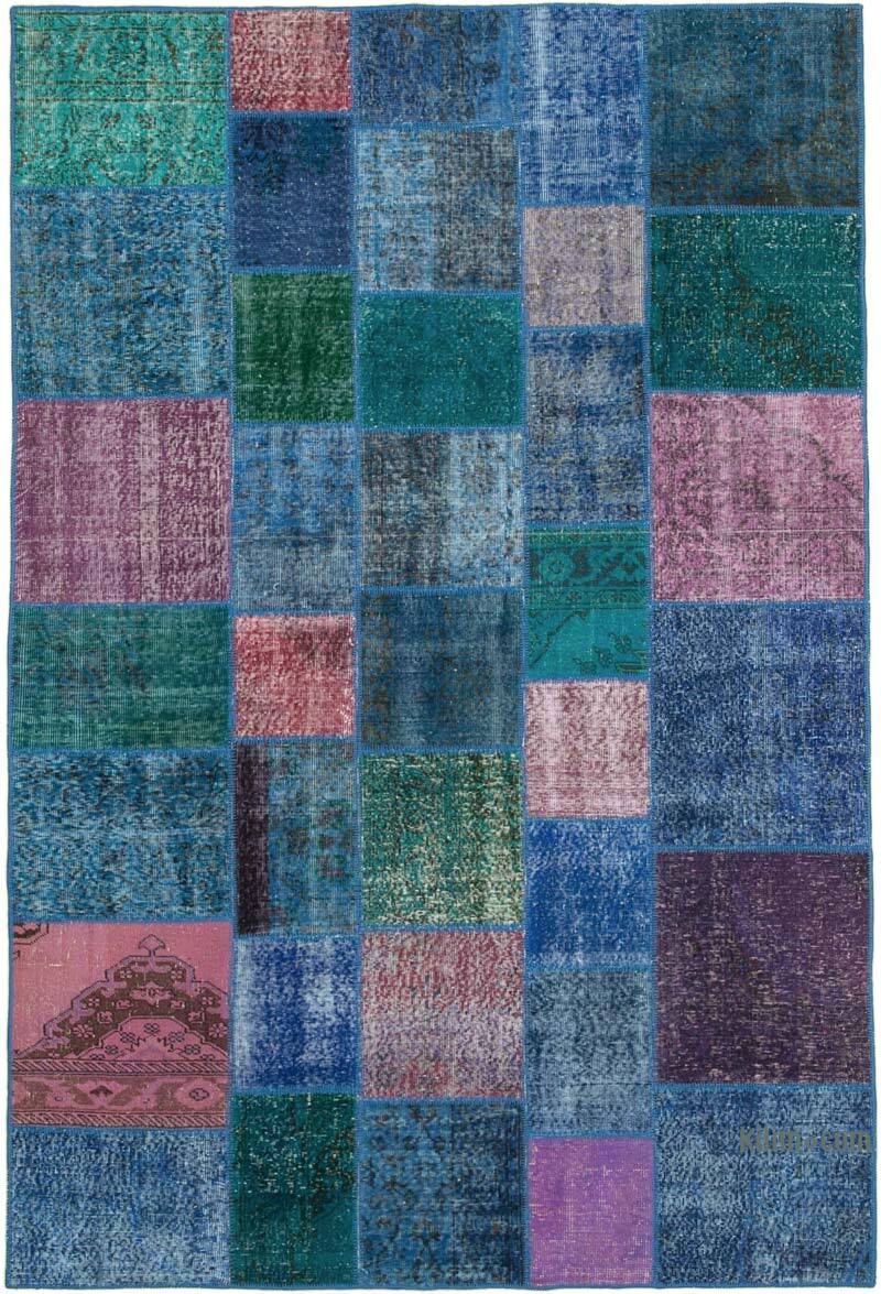 Púrpura Alfombra Turca de Retazos - 203 cm x 300 cm - K0063929