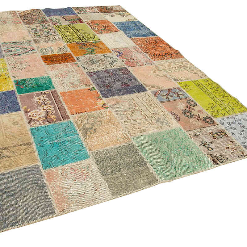Patchwork El Dokuma Halı - 206 cm x 297 cm - K0063932