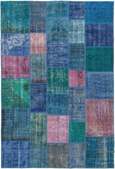 Mor Patchwork El Dokuma Halı - 202 cm x 300 cm