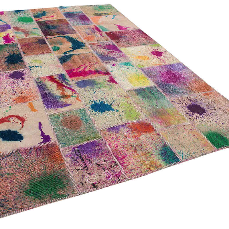 Patchwork El Dokuma Halı - 203 cm x 297 cm - K0063945