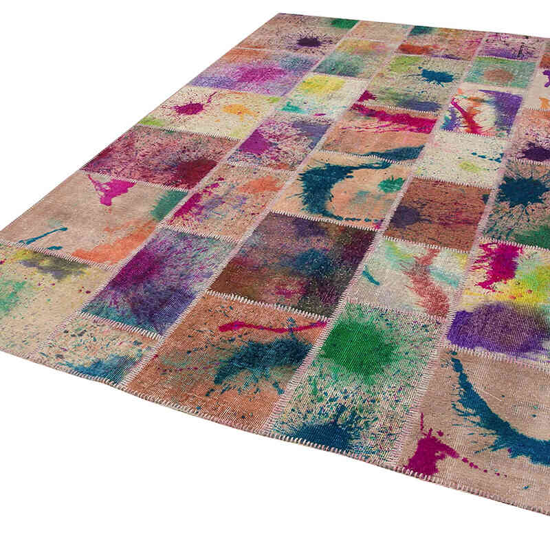 Patchwork El Dokuma Halı - 203 cm x 297 cm - K0063945