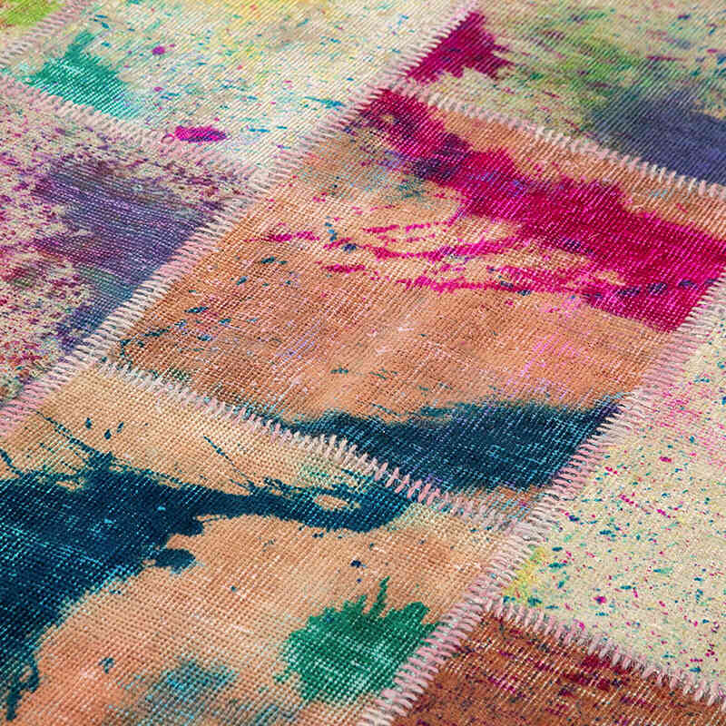 Patchwork El Dokuma Halı - 203 cm x 297 cm - K0063945