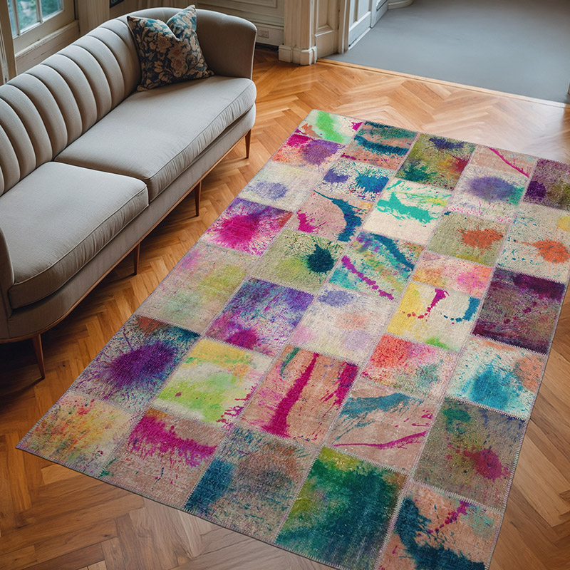 Alfombra Turca de Retazos - 198 cm x 302 cm - K0063953