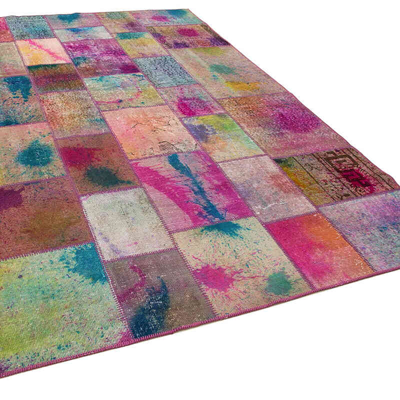 Patchwork El Dokuma Halı - 198 cm x 300 cm - K0063958