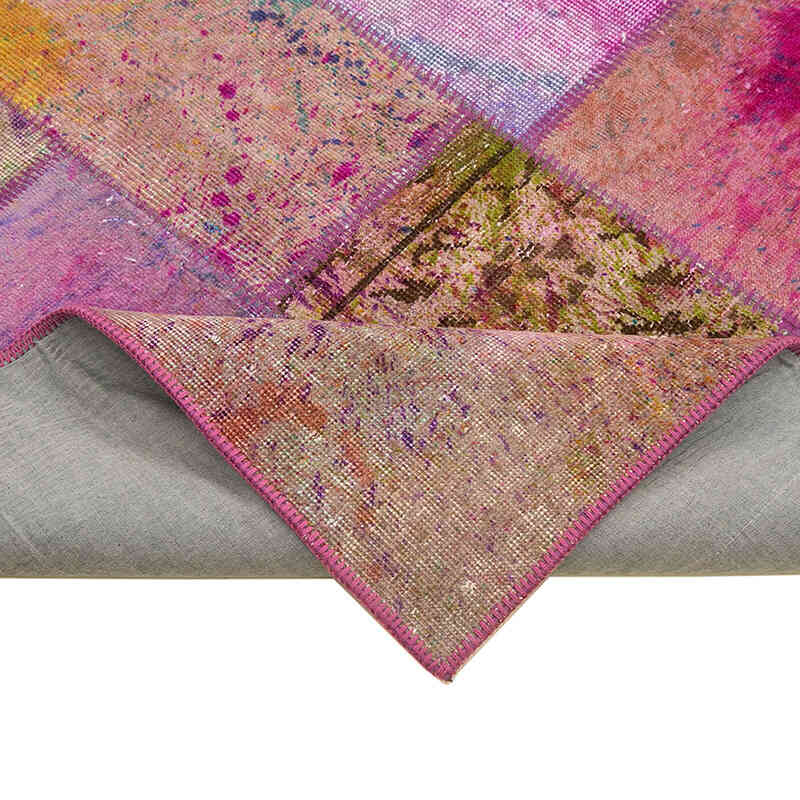 Patchwork Hand-Knotted Turkish Rug - 6' 6" x 9' 11" (78" x 119") - K0063961