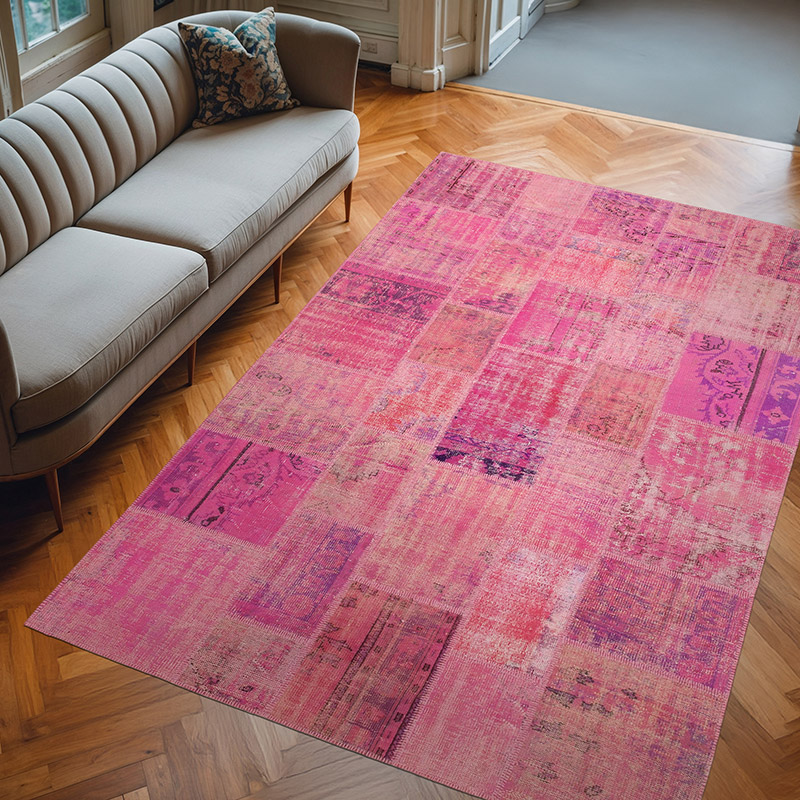 Patchwork El Dokuma Halı - 202 cm x 303 cm - K0063963