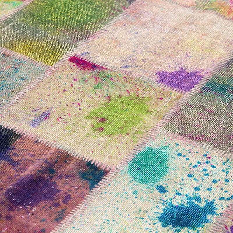 Patchwork El Dokuma Halı - 204 cm x 302 cm - K0063971