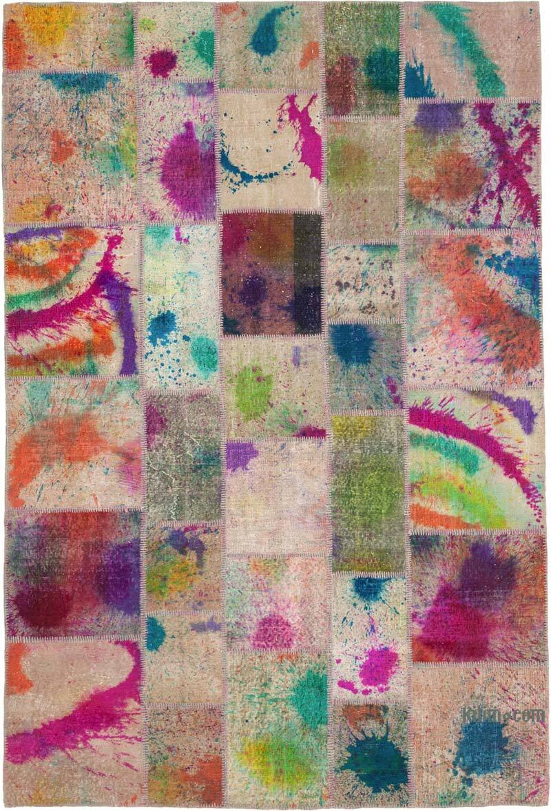 Patchwork El Dokuma Halı - 204 cm x 302 cm - K0063971
