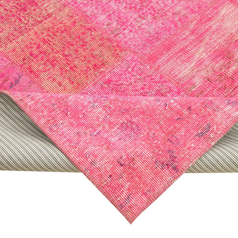 Patchwork Hand-Knotted Turkish Rug - 6' 7" x 9' 10" (79" x 118") - K0063981