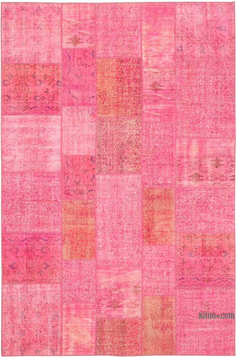 Patchwork Hand-Knotted Turkish Rug - 6' 7" x 9' 10" (79" x 118") - K0063981