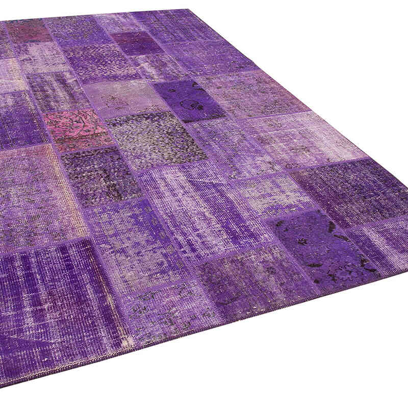 Patchwork Hand-Knotted Turkish Rug - 6' 4" x 9' 11" (76" x 119") - K0063983