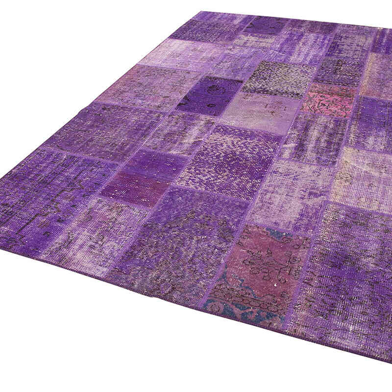Patchwork Hand-Knotted Turkish Rug - 6' 4" x 9' 11" (76" x 119") - K0063983