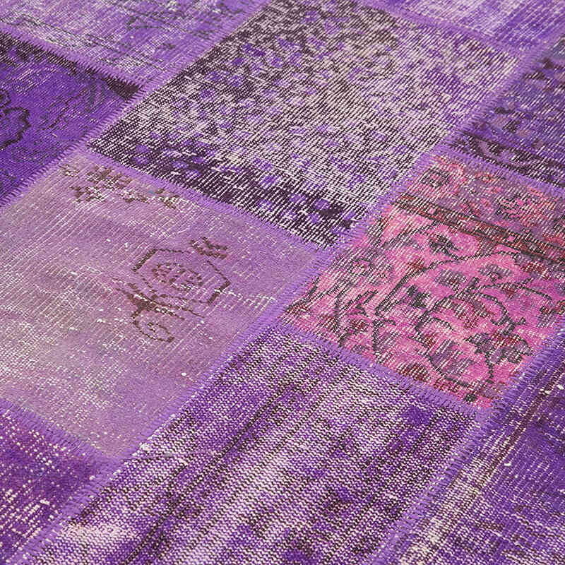 Patchwork Hand-Knotted Turkish Rug - 6' 4" x 9' 11" (76" x 119") - K0063983