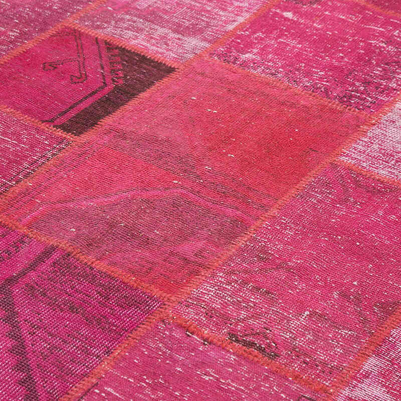 Patchwork Hand-Knotted Turkish Rug - 6' 8" x 9' 11" (80" x 119") - K0063984