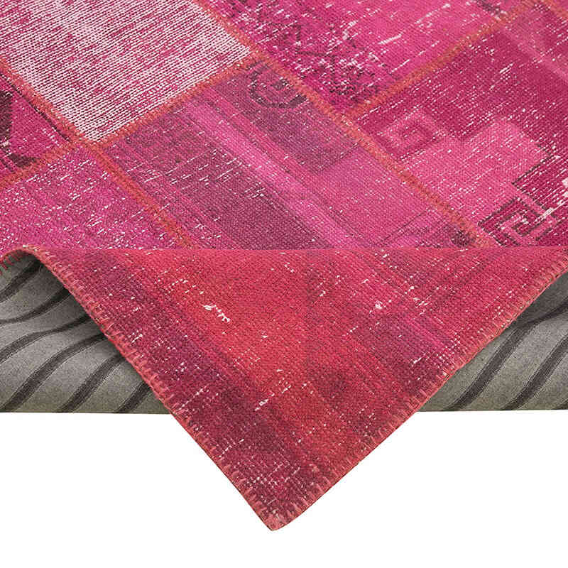 Patchwork Hand-Knotted Turkish Rug - 6' 8" x 9' 11" (80" x 119") - K0063984
