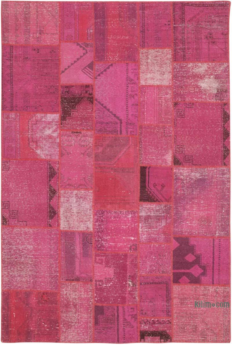 Patchwork Hand-Knotted Turkish Rug - 6' 8" x 9' 11" (80" x 119") - K0063984