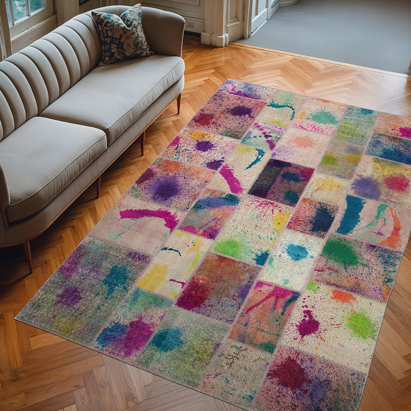 Alfombra Turca de Retazos - 206 cm x 302 cm - K0063985